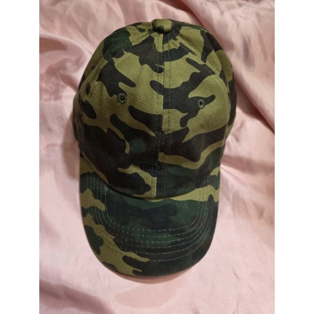 Ethos Camo Baseball Cap Mens Green Woodland Camouflage Cotton Adjustable Hat
